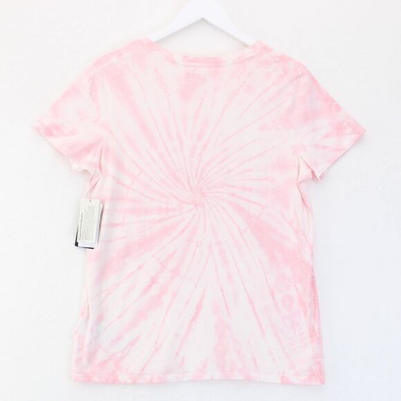 GUESS Womens Tie-Dyed Easy T-Shirt Ballet Pink Multi M - Picture 3 of 3